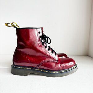 Dr. Martens Burgundy Red Leather High Top Lace up boots 43/10